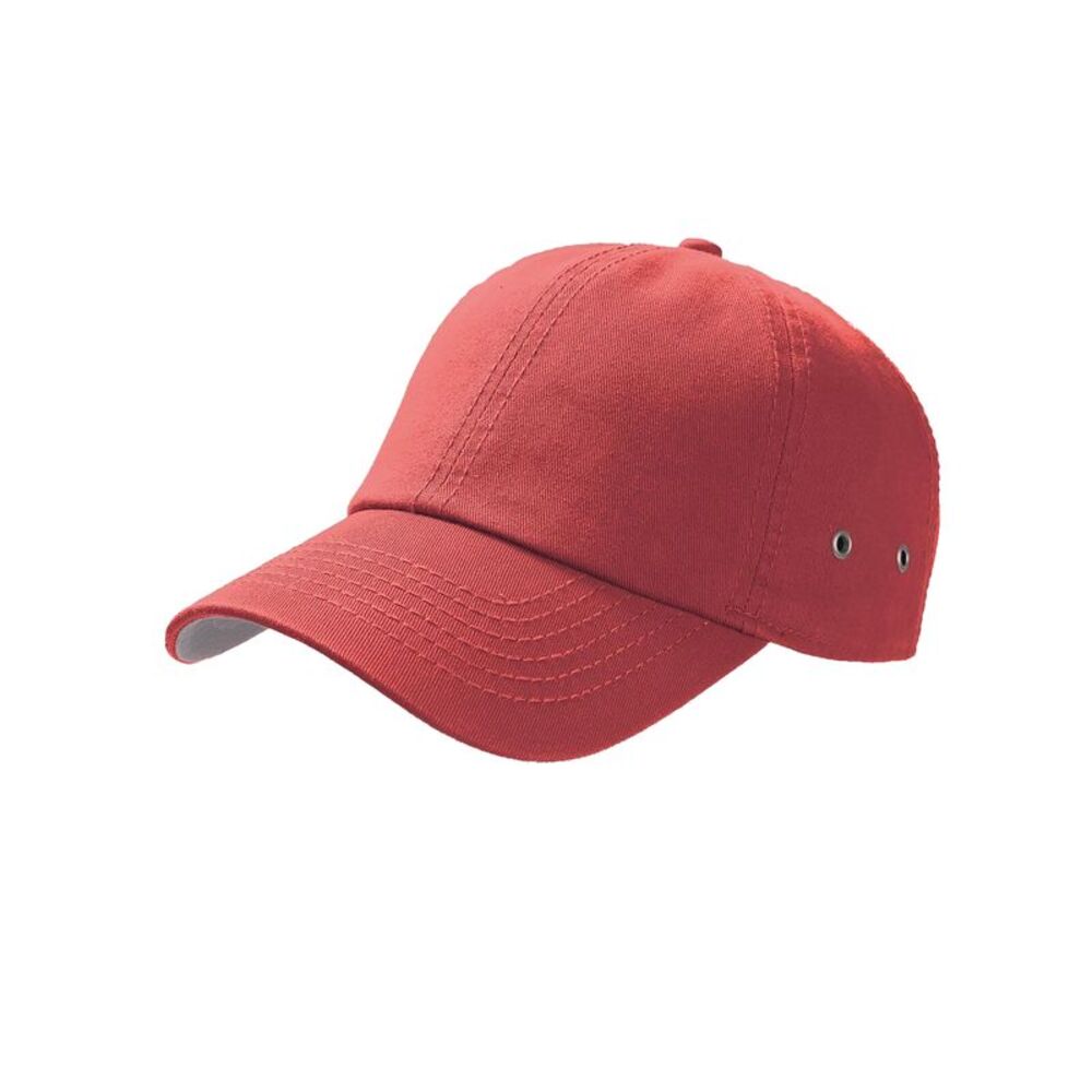 Atlantis Action 6 Panel Chino Baseball Cap / Red